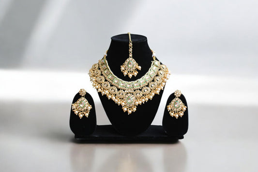 Kundan Necklace with Mang Tika