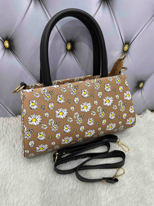 Floral Black Handle Sling